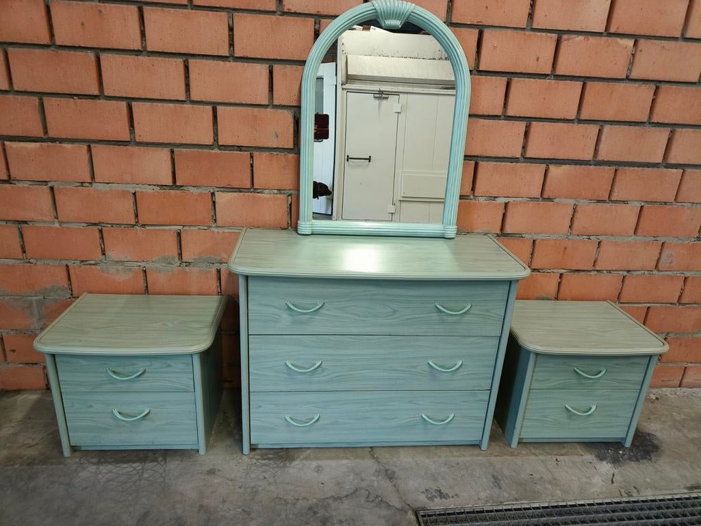 Commode met spiegel en 2 nachtkastjes, Huis en Inrichting, Ophalen