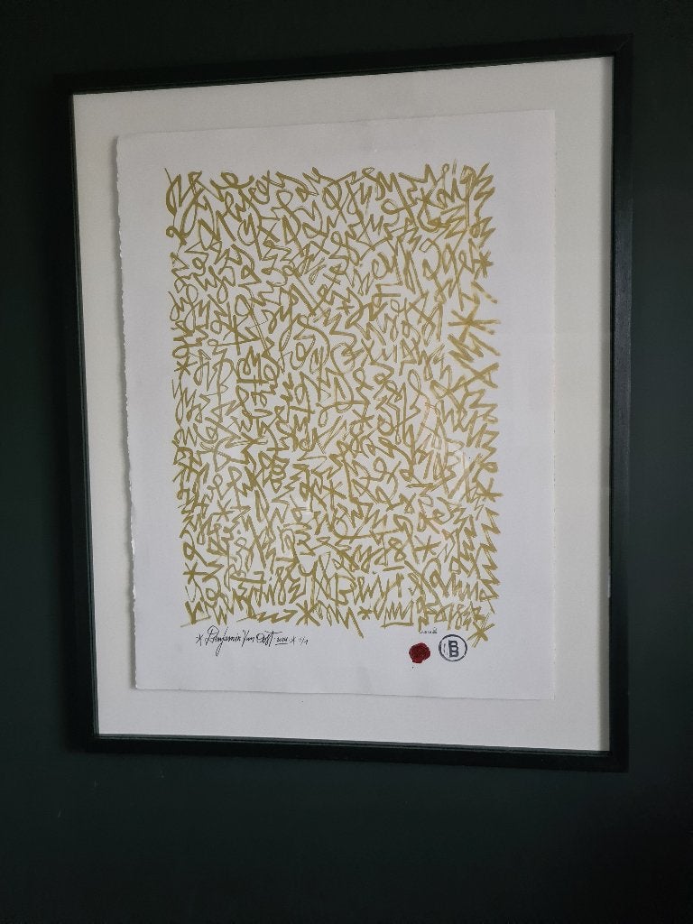 Origineel Werk Benjamin van Oost Zwevend ingekaderd 75x93cm, Antiek en Kunst, Kunst | Schilderijen | Modern, Ophalen, Abstract