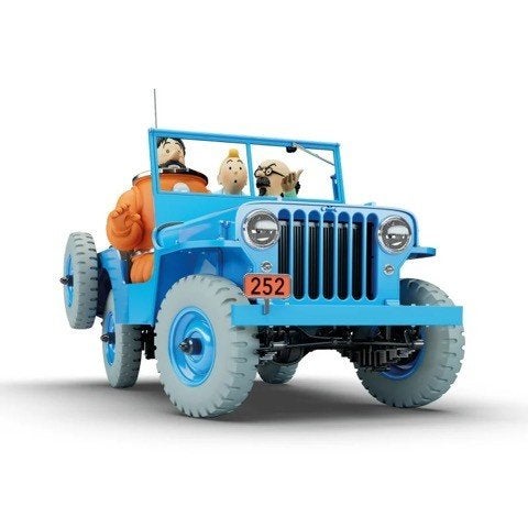 Tintin, la jeep CJ2A bleue à l'échelle 1/8 - 777ex. - 2026, Collections, Enlèvement ou Envoi, Tintin, Neuf, Statue ou Figurine
