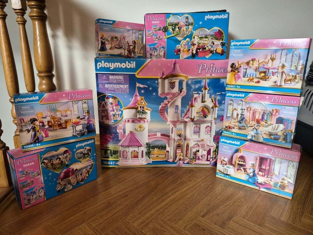 Playmobil groot prinsessenkasteel 70447 + 7 uitbereidingen, Kinderen en Baby's, Ophalen, Complete set, Zo goed als nieuw, Kasteel/Fort