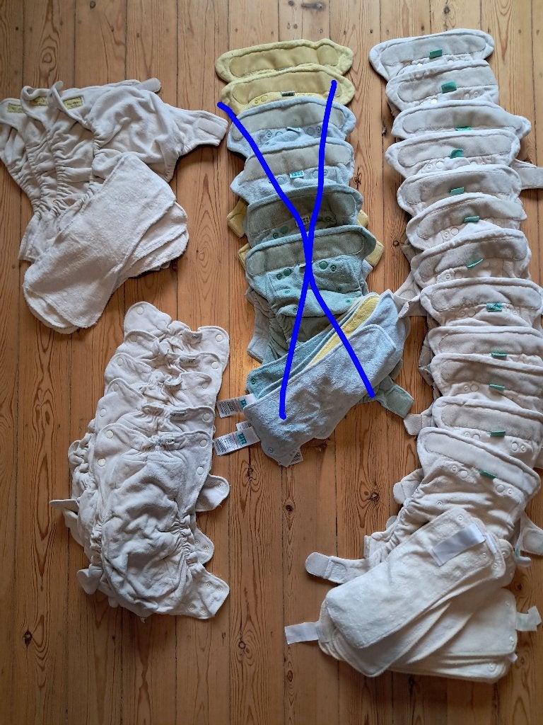 21 herbruikbare /wasbare luiers popolini hu-da totsbots, Kinderen en Baby's, Ophalen, Gebruikt, Overige typen
