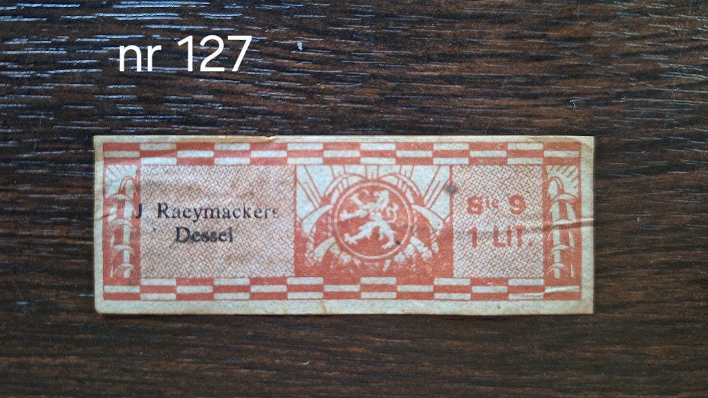 tax zegel brouwerij Raeymackers Dessel (nr 127), Verzamelen, Ophalen, Gebruikt, Overige typen, Overige merken