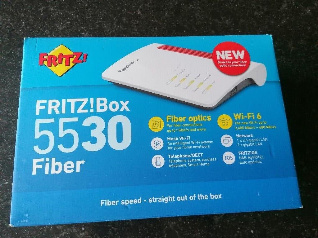 AVM FRITZ!Box 5530 Fiber Edition International (AON + GPON), Informatique & Logiciels, Routeurs & Modems, Enlèvement ou Envoi