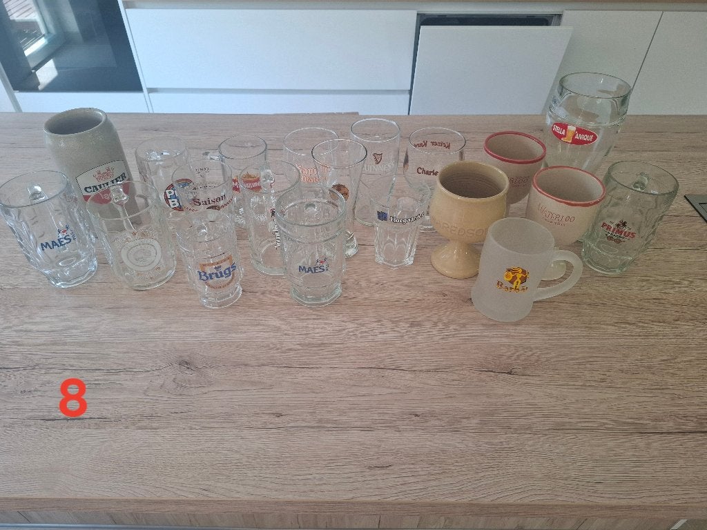 Lot de verres à bière – nombreuses marques belges, Enlèvement, Comme neuf, Verre ou Verres, Autres marques