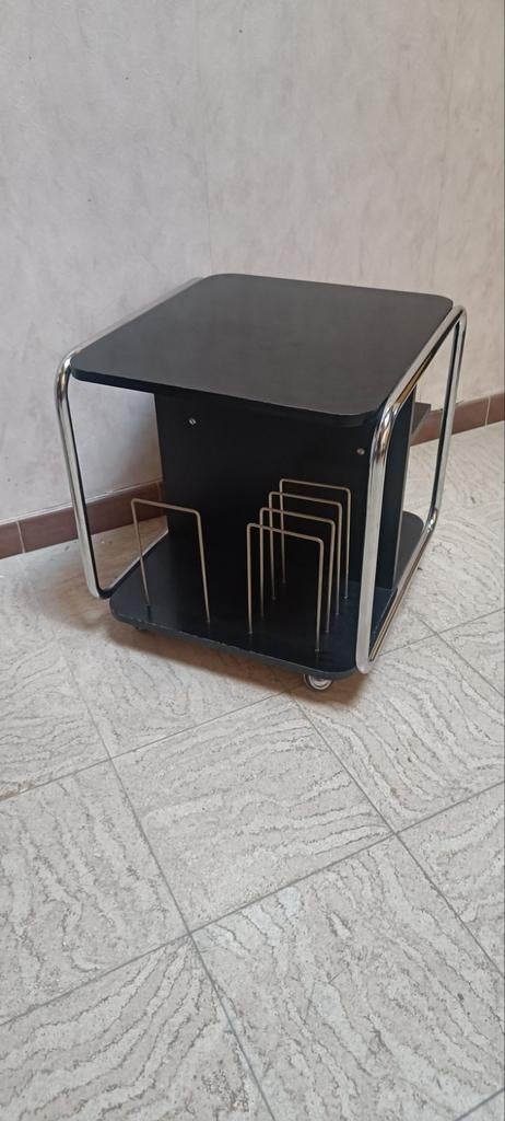 Vintage kubus Bauhaus-stijl platenspeler tafel, Antiek en Kunst, Ophalen