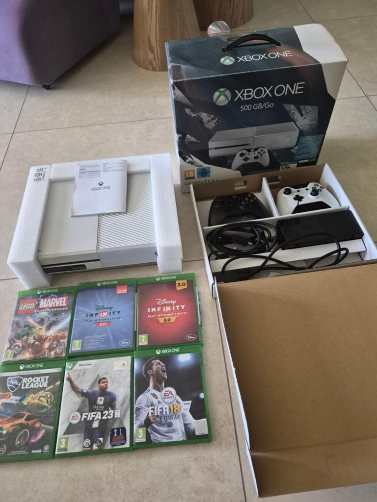Xbox One console met doos en games, Ophalen of Verzenden, Xbox One, Met games