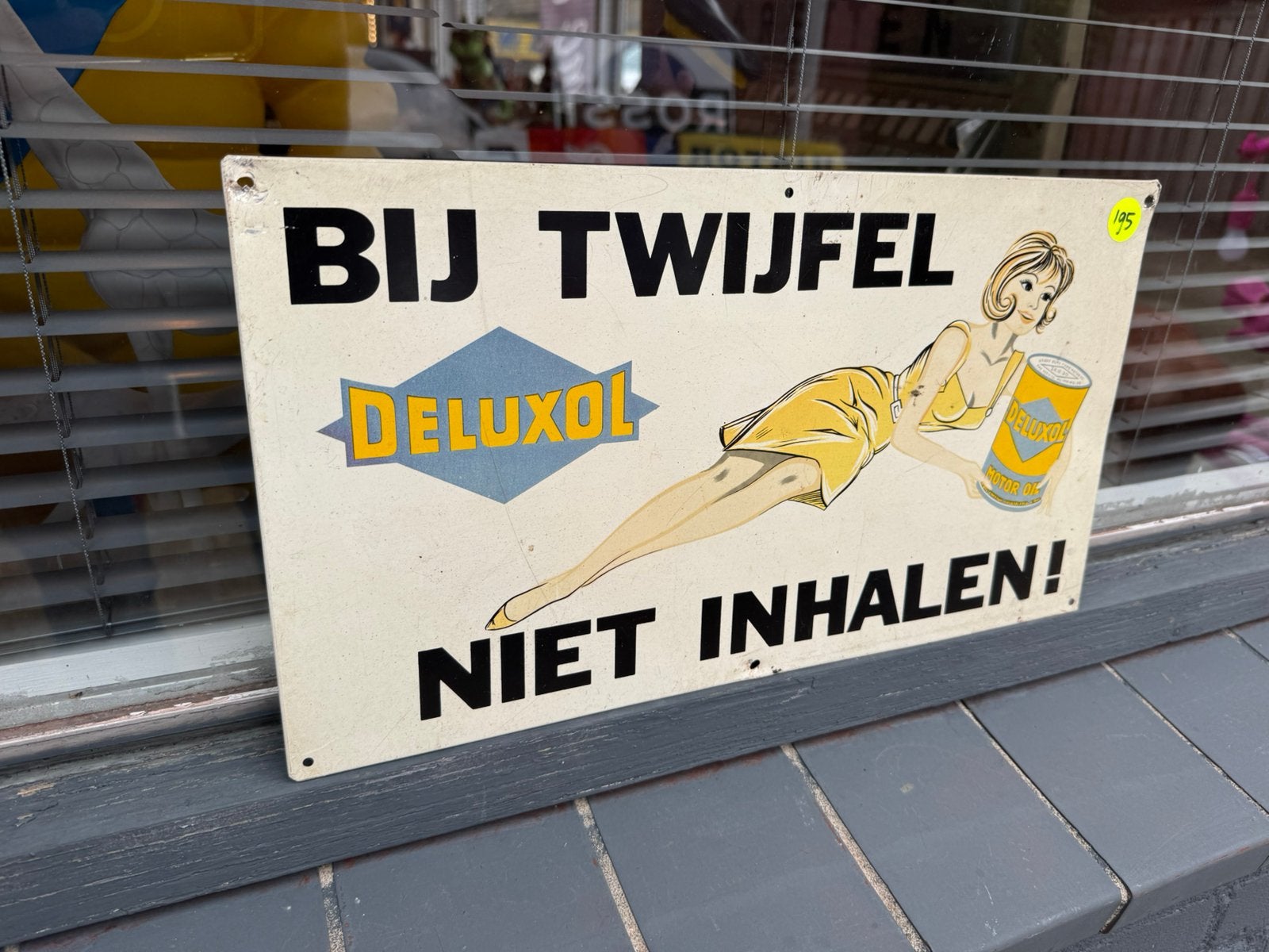 DELUXOL oud garage reclamebord, Reclamebord, Gebruikt, ., Ophalen of Verzenden