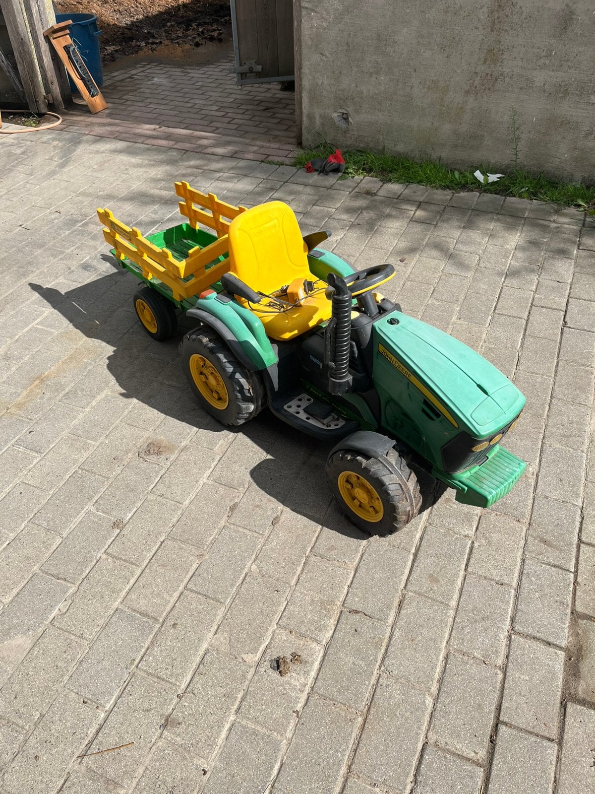 Elektische tractor, Ophalen, Gebruikt, Overige merken, Met kar of aanhanger