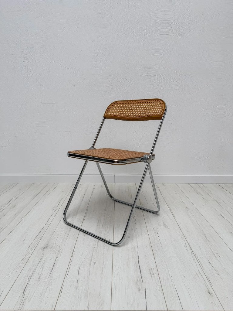 Chaise pliante Plia Giancarlo Piretti Castelli vintage 60s, Enlèvement, Utilisé, Métal, Vintage Mid-Century Design