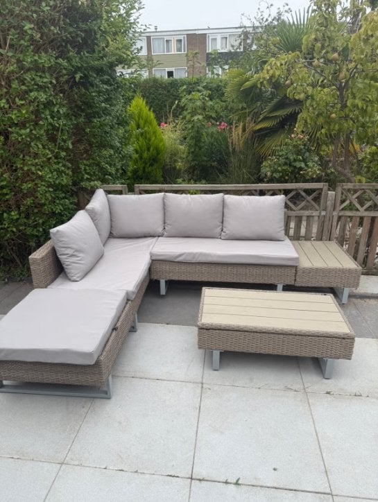 Lounge Set Zo Gloed Als Nieuw, Jardin & Terrasse, Bancs de jardin, Enlèvement, Comme neuf, Osier