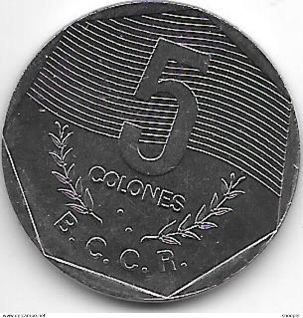 costa rica 5 COLONES 1983 km 214.1 bu, Timbres & Monnaies, Monnaies | Amérique, Envoi, Amérique du Sud, Monnaie en vrac