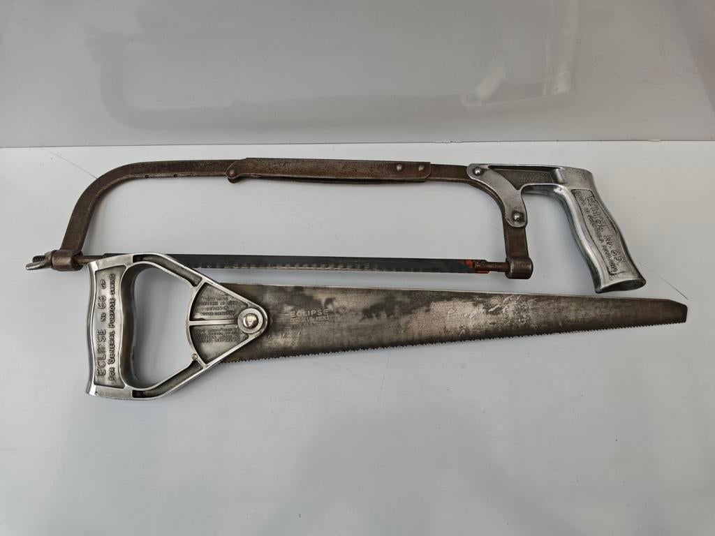 2 anciennes scies Eclipse, Antiquités & Art, Antiquités | Outils & Instruments, Enlèvement ou Envoi