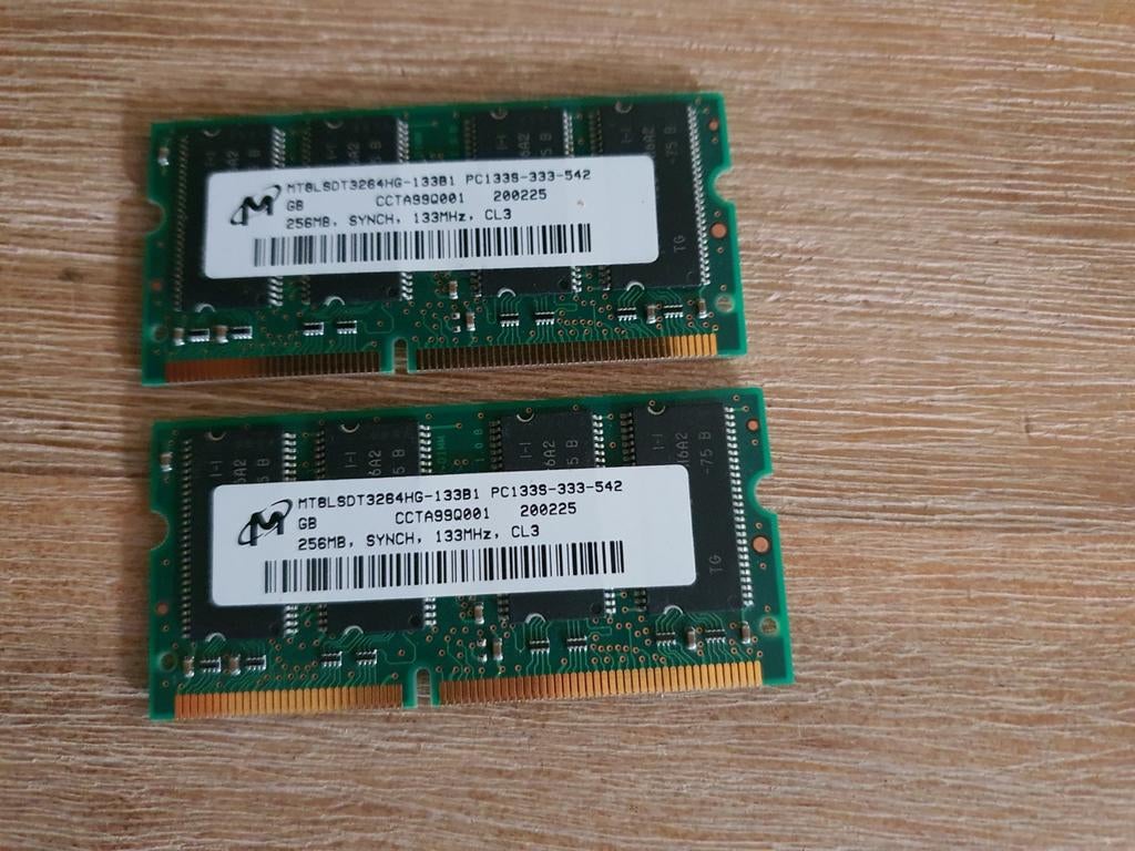 2x 256mb laptop modules, Ophalen, Laptop