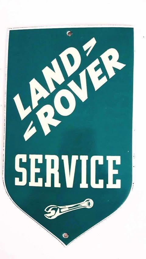 Landrover service emaillen reclame decoratie bord, Verzamelen, Merken en Reclamevoorwerpen, Nieuw, Reclamebord, Ophalen of Verzenden