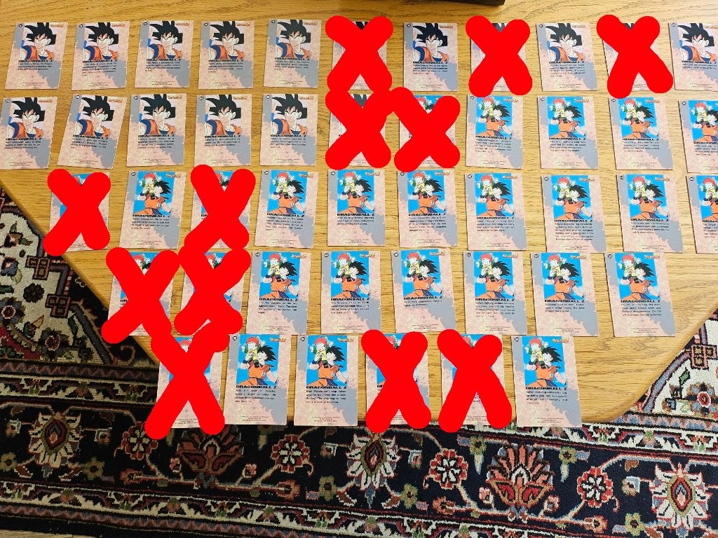 Cartes Dragonball Z 46 pièces de la saga Raditz to Saiyan, Hobby & Loisirs créatifs, Enlèvement ou Envoi, Comme neuf, Plusieurs cartes