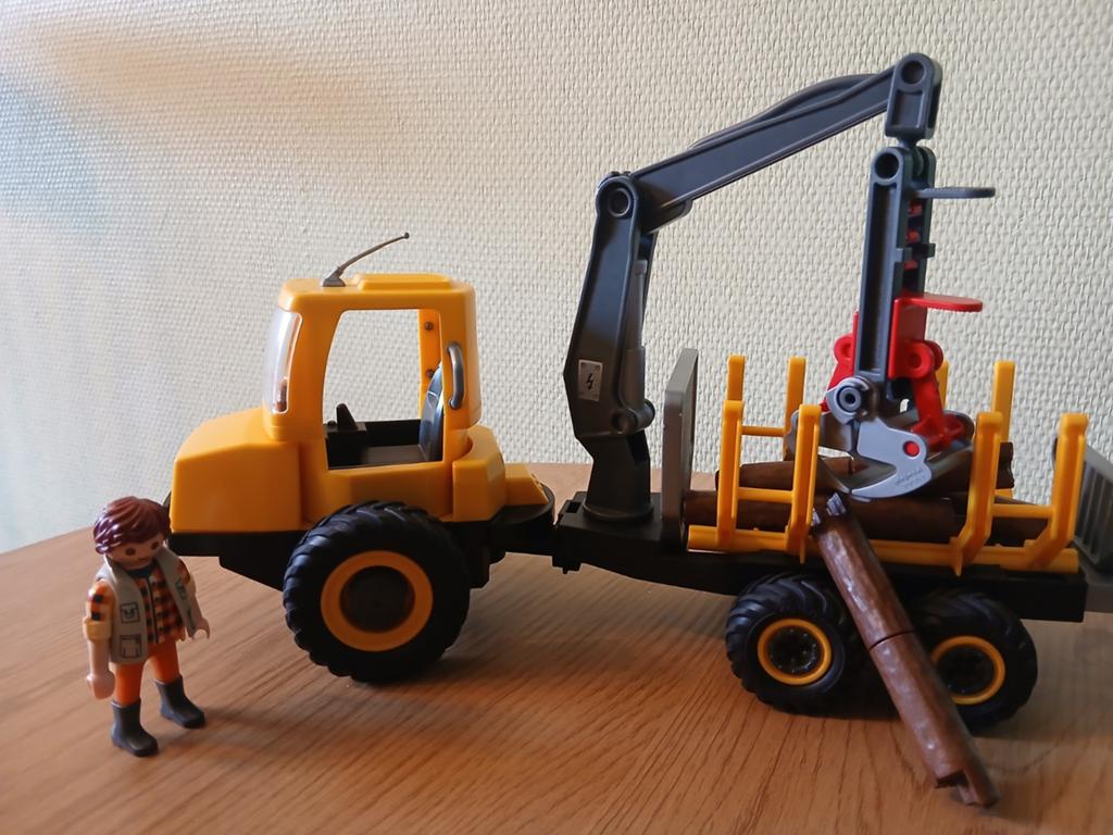 Playmobil 6813, houttransport met kraan, Kinderen en Baby's, Ophalen of Verzenden, Zo goed als nieuw, Complete set