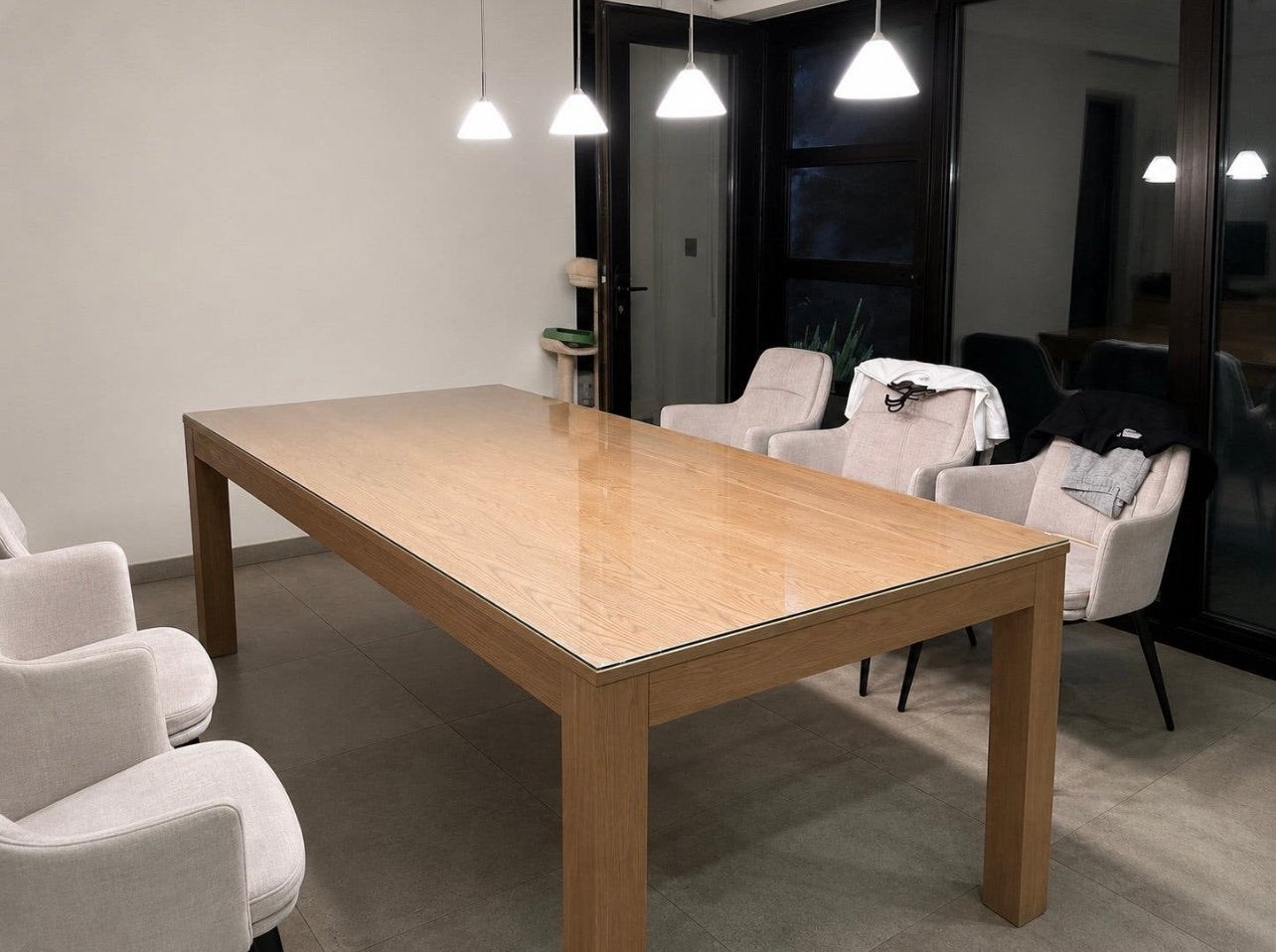 Eettafel, Huis en Inrichting, Ophalen, Zo goed als nieuw, Glas