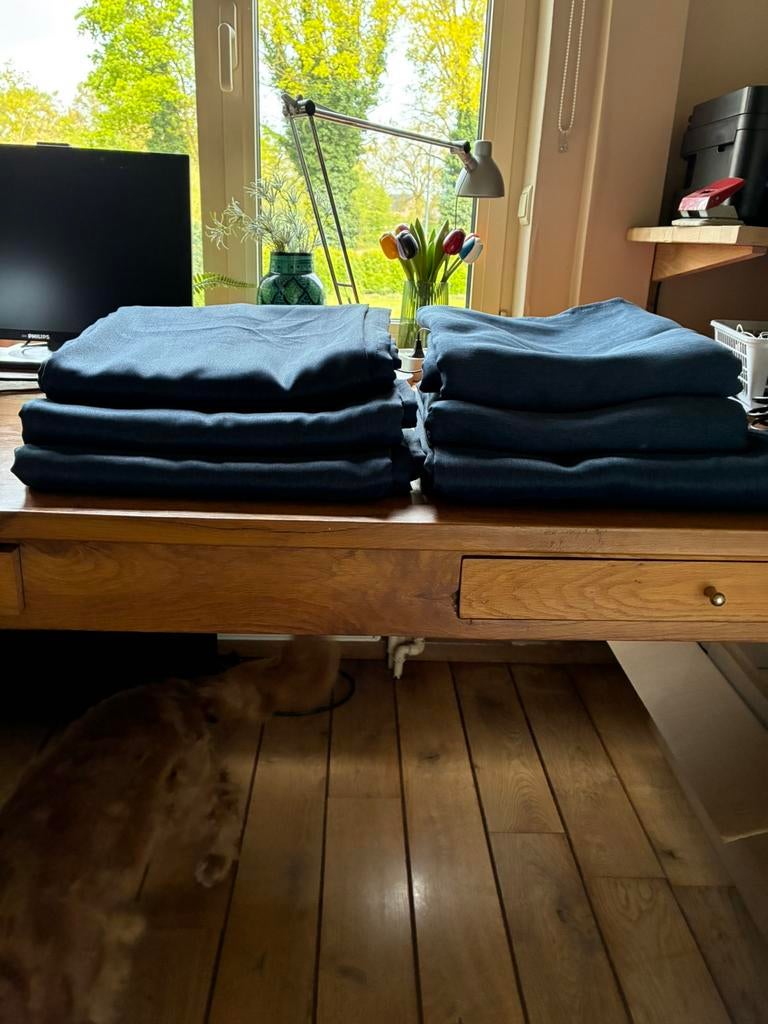 Verduisterende gordijnen, 6st, Maison & Meubles, Ameublement | Rideaux & Stores à lamelles, Neutraal, Comme neuf, 100 à 150 cm