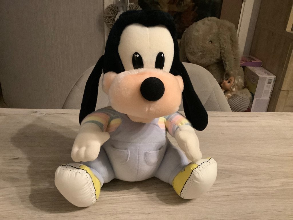 Disney Vintage baby Goofy pluche character (27 cm), Verzamelen, Ophalen of Verzenden, Goofy of Pluto, Zo goed als nieuw, Knuffel