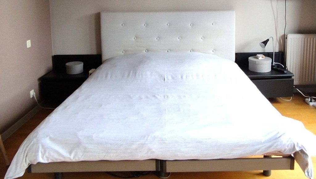 tête de lit rembourrée 120Hx180Bx12D beige, Tissu, Beige, Comme neuf, Hotel chique