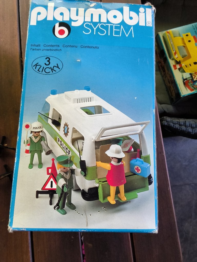Vintage Playmobil 3253 - Politiebus (1977) met doos !, Kinderen en Baby's, Speelgoed | Playmobil, Gebruikt, Complete set, Voertuig