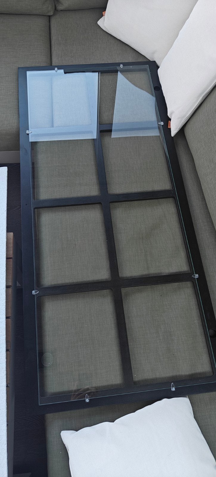 Glazen deur vitrinekast 123,5 cm op 55,5 cm, Huis en Inrichting, Kasten | Vitrinekasten, Ophalen, Nieuw, Glas