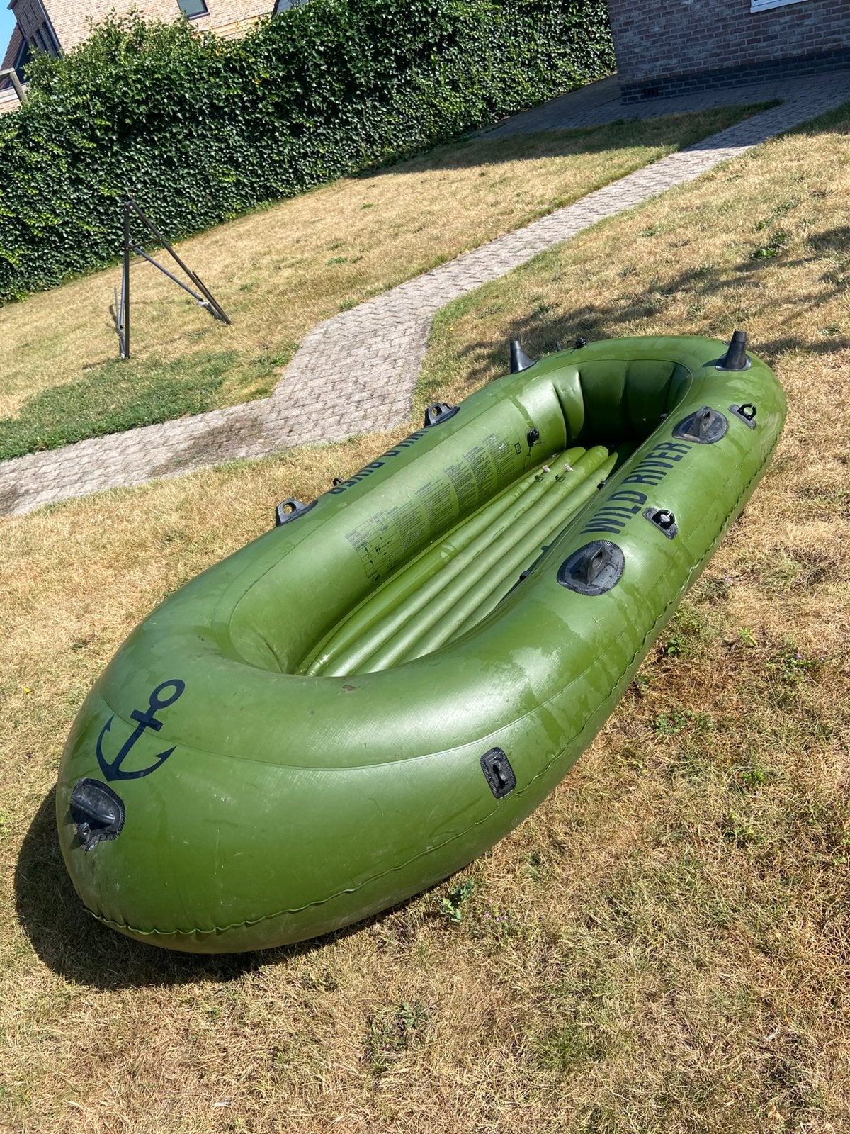 Rubber vissersbootje, Ophalen, Gebruikt, Twee personen