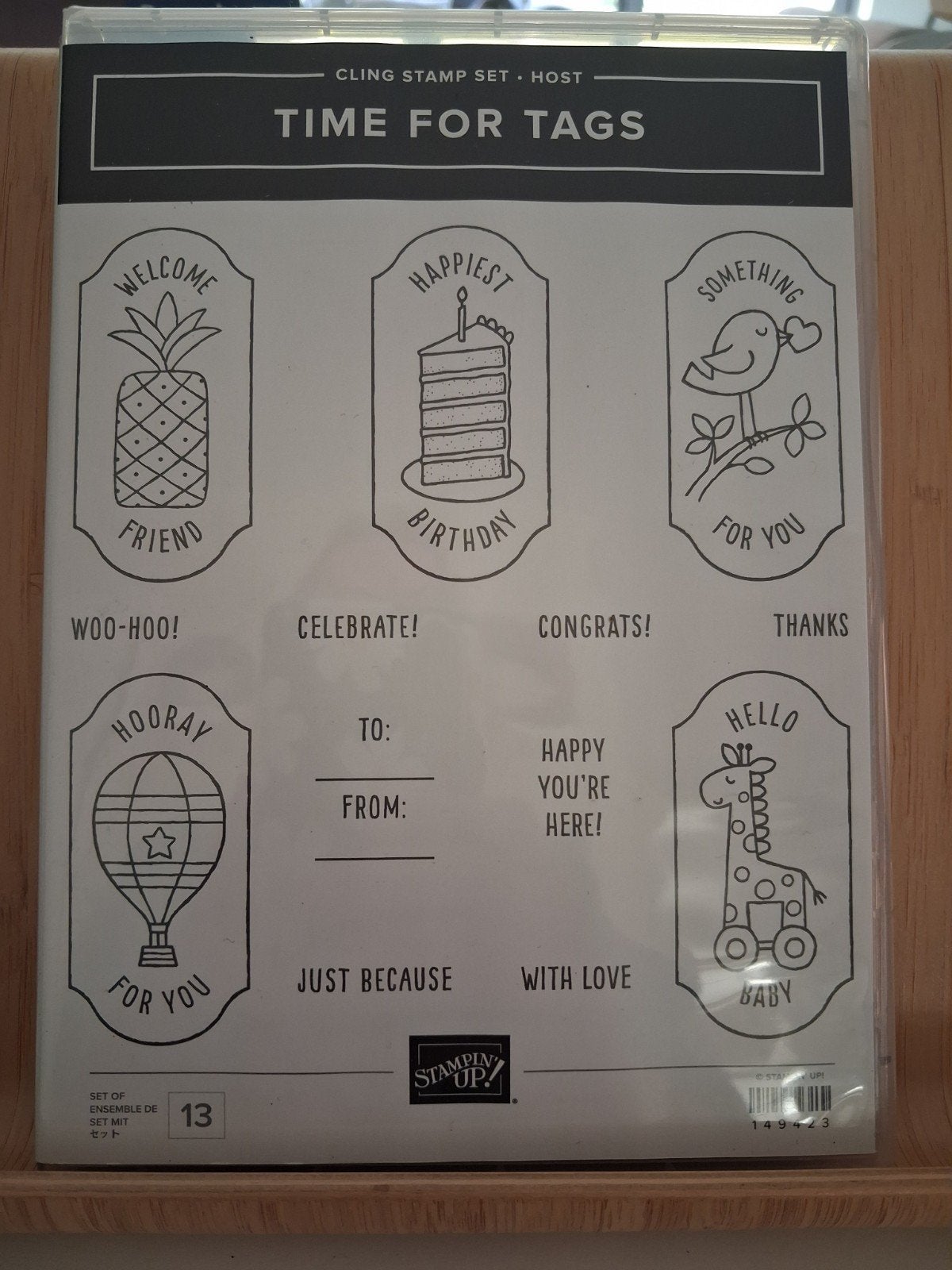 Stampin Up Stempelset Time for Tags, Hobby en Vrije tijd, Stempelen, Ophalen