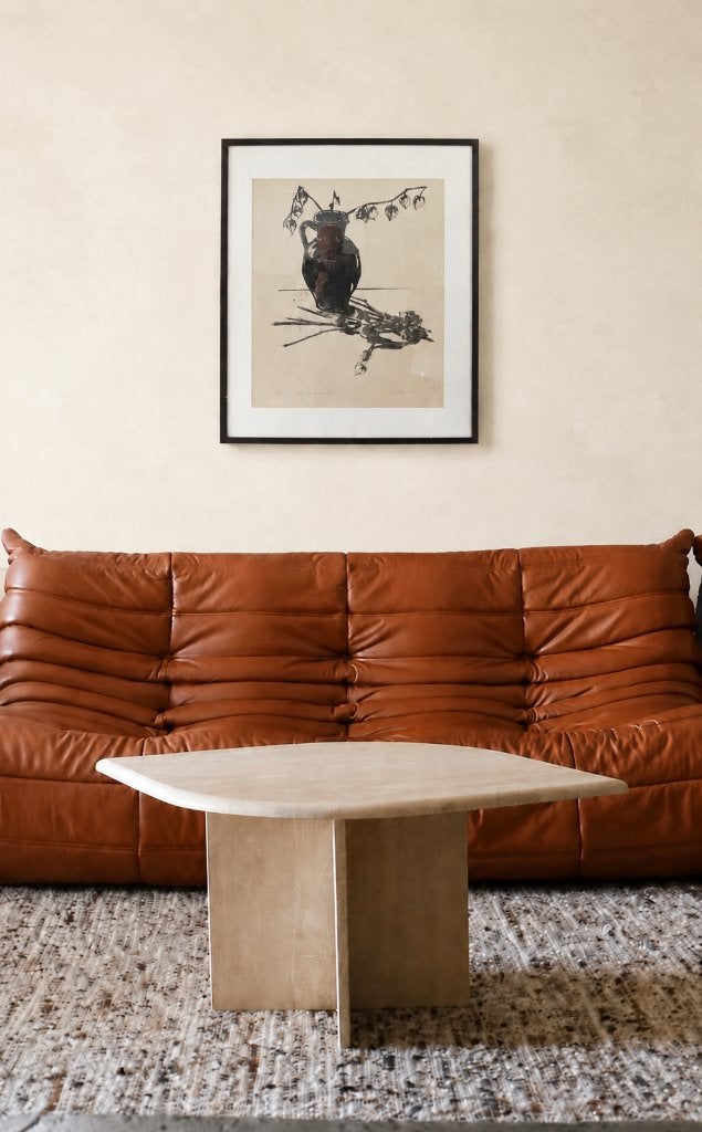 Vintage Salontafel - Travertine Coffee / Side Table Italy, Ophalen