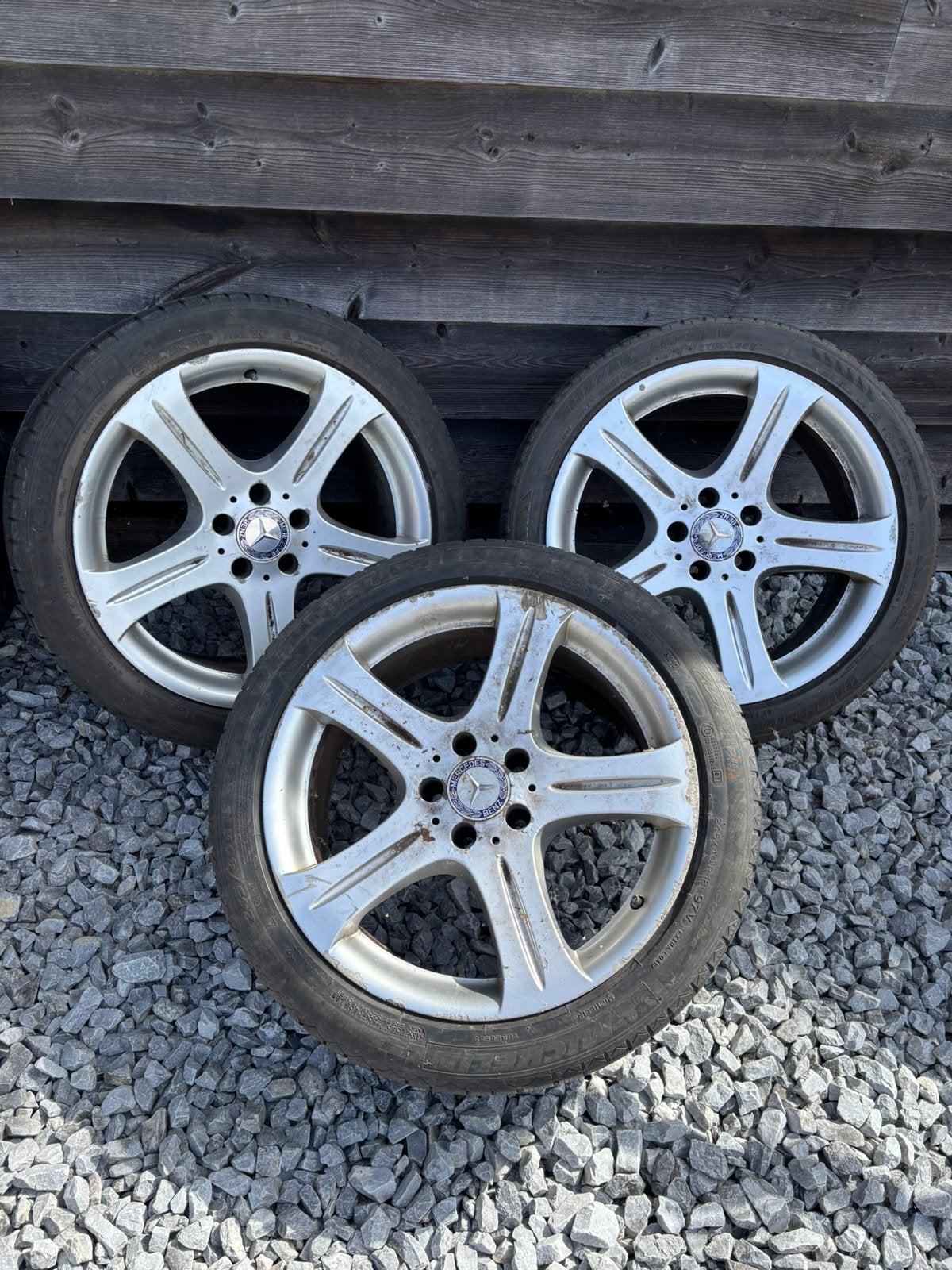 Velgen met winterband mercedes 5x112, Auto-onderdelen, Banden en Velgen, Ophalen, Velg(en)