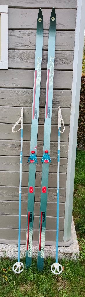 Skis de fond vintage avec bâtons + housse, Autres marques, Skis, Enlèvement, Ski de fond
