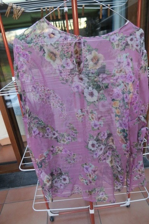 Blouse bloemenprint doorzichtig Blugirl mt 40 (it44), Maat 38/40 (M), Meerkleurig, Blugirl, Nieuw