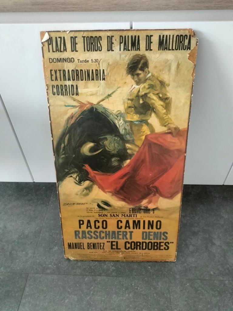Affiche poster stierengevecht Mallorca, Verzamelen, Merken en Reclamevoorwerpen, Ophalen