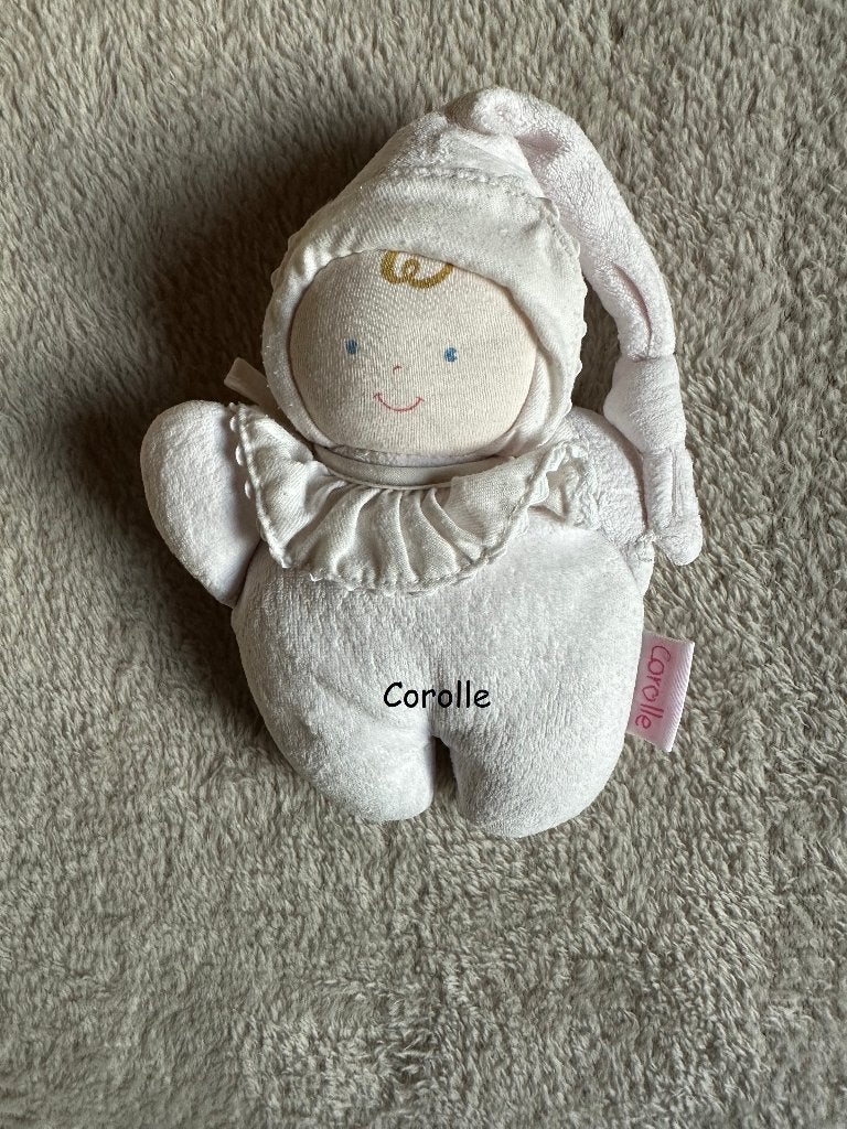 Corolle dekbed/pop met belletje, Kinderen en Baby's, Ophalen of Verzenden, Gebruikt, Knuffeldoekje, Wasbaar