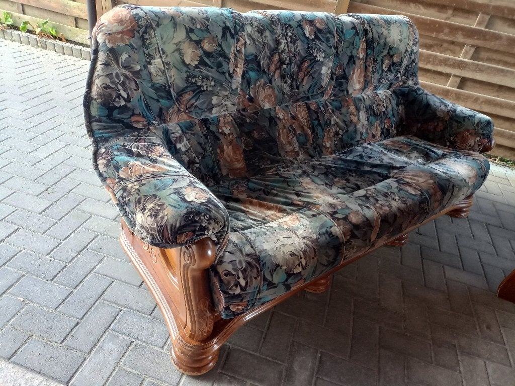Zetels, Huis en Inrichting, Fauteuils, Gebruikt, Hout, Stof, 75 tot 100 cm, 75 tot 100 cm, Ophalen
