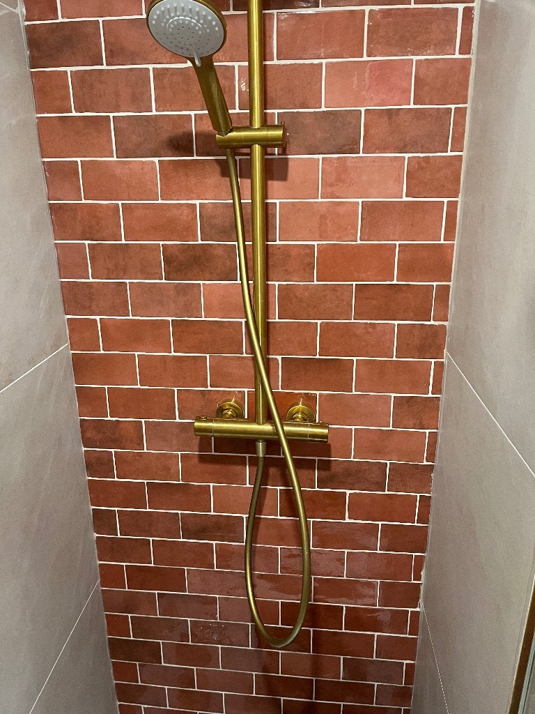 X2O douchekolom in geborsteld goud, Ophalen, Zo goed als nieuw, Douche