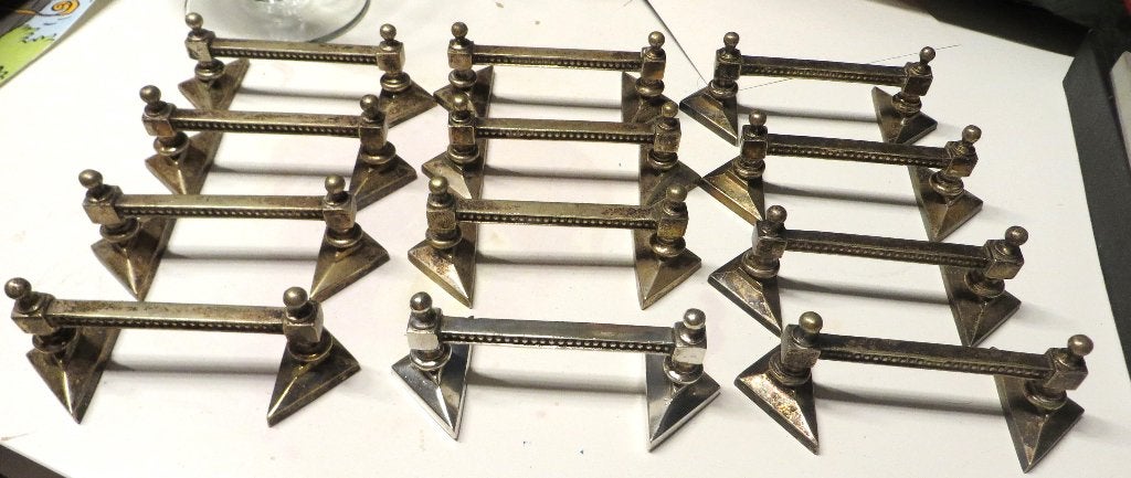 12 porte-couteaux  Métal Argenté, Antiquités & Art, Enlèvement
