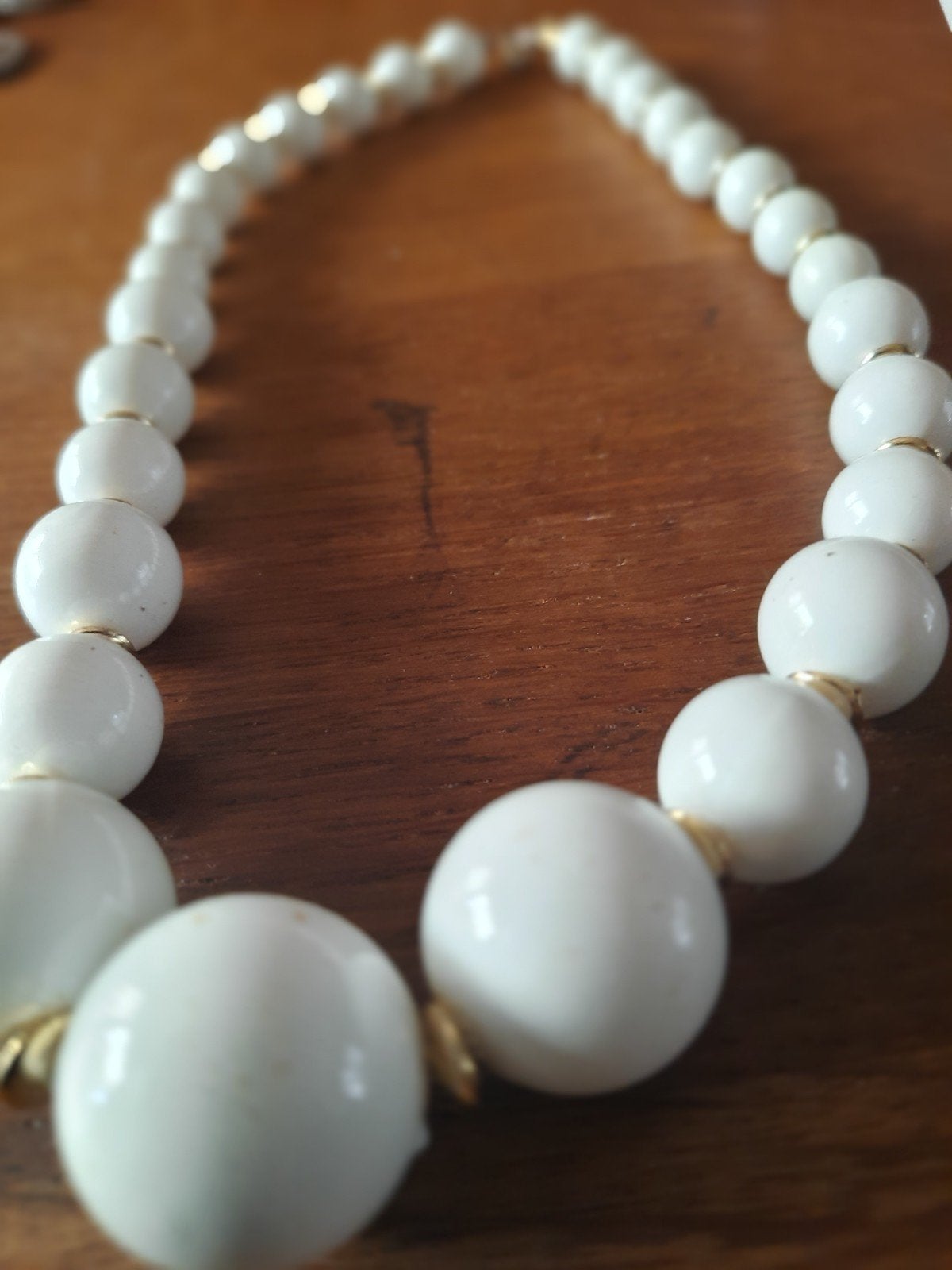 Collier monet perle blanche, Bijoux, Sacs & Beauté