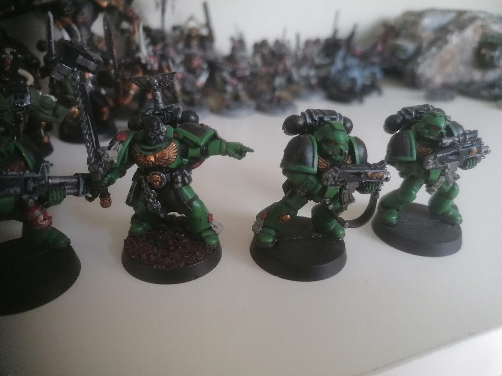Lot 6 Figurines Space Marines Salamanders peintes  Warhammer, Enlèvement, Comme neuf, Personnage ou Figurines