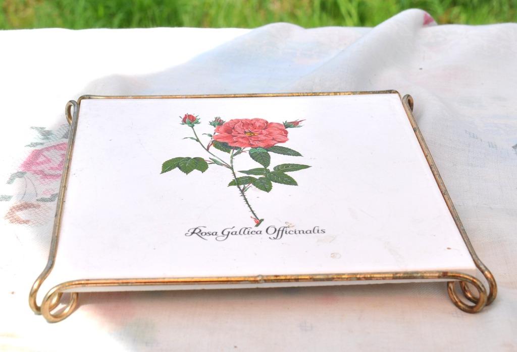 sous plat vintage metal et carrelage cerabel, Enlèvement ou Envoi, Comme neuf