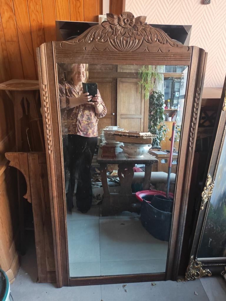 Grand miroir ancien, Antiquités & Art, Antiquités | Miroirs, Enlèvement