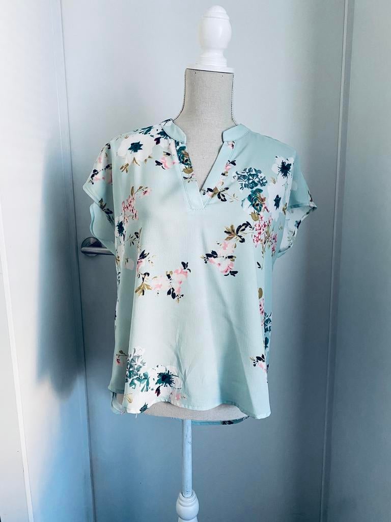 Groene bloes 38/M, Kleding | Dames, T-shirts, Maat 38/40 (M), Ophalen of Verzenden, Zo goed als nieuw, Korte mouw
