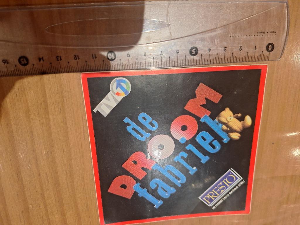 Vintage sticker de Droomfabriek tv1, Ophalen of Verzenden, Zo goed als nieuw, Film, Tv of Omroep