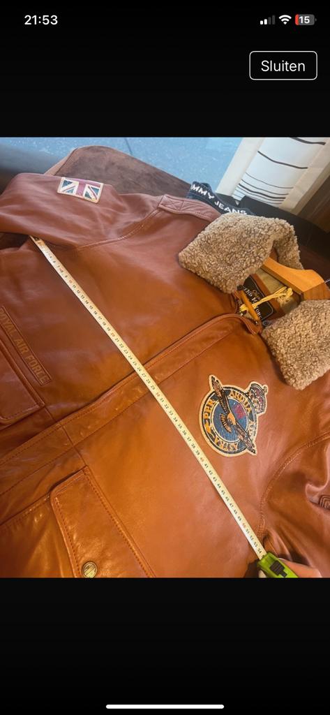 Royal airforce pilotenjas, Kleding | Heren, Bruin, Ophalen of Verzenden, Royal airforce, Maat 56/58 (XL)