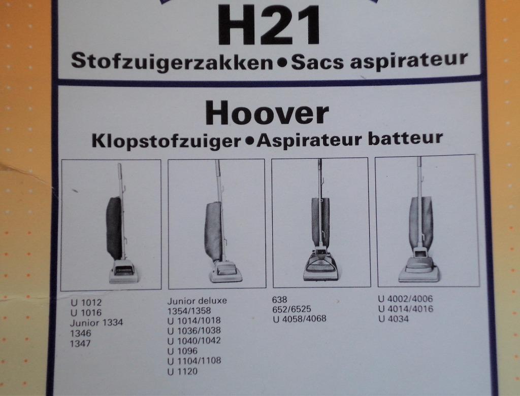 7 stofzuigerzakken type H21 Hoover klopstofzuiger, Elektronische apparatuur, Ophalen, Nieuw