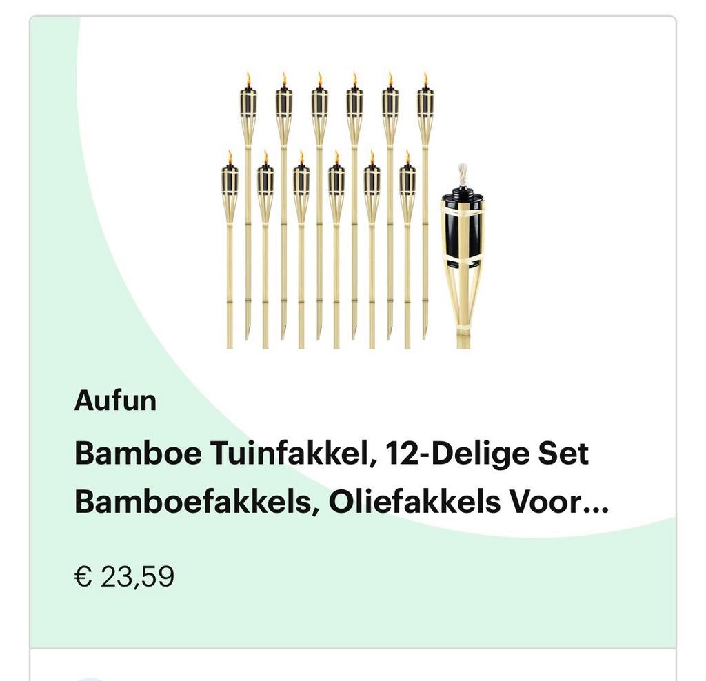 NIEUW in verpakking: 12 tuinfakkels, Jardin & Terrasse, Torches, Enlèvement, Neuf