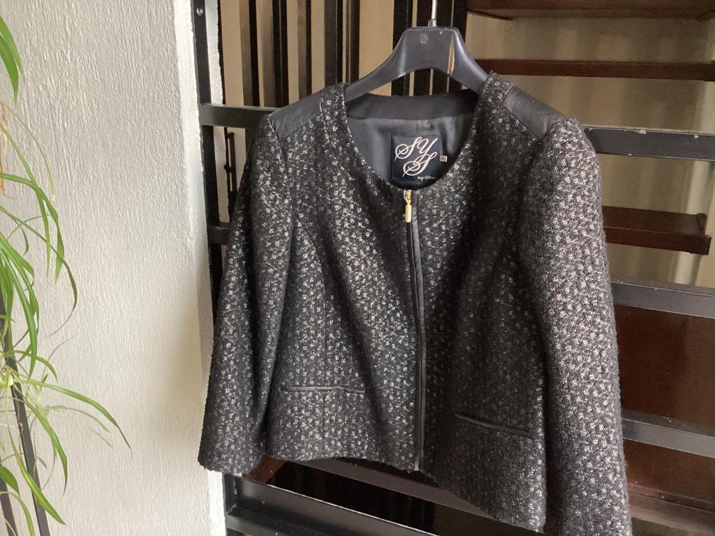 Superbe veste noire avec fil doré Sys by Steps, Taille 46/48 (XL) ou plus grande, Enlèvement ou Envoi, Comme neuf, Sys by Steps