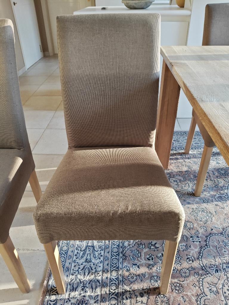 Stoelen (6 stuks) eetkamer/keukenstoel + overtrek, Huis en Inrichting, Stoelen, Ophalen, Gebruikt, Overige kleuren, Stof