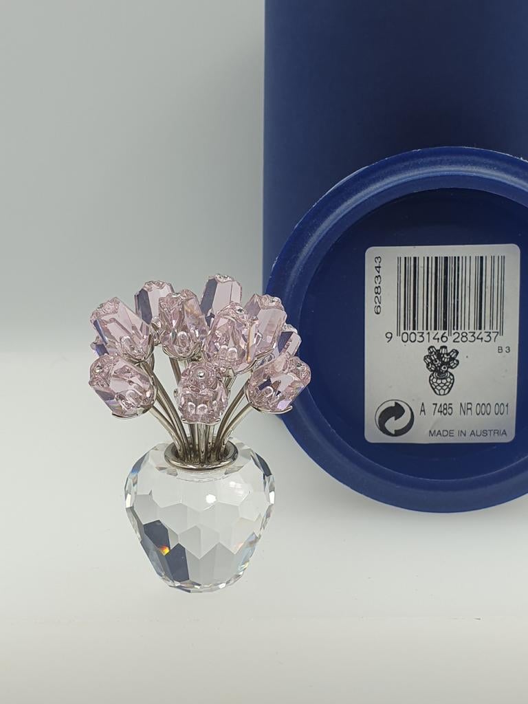 Swarovski Vaasje Roze Rozen 628343., Verzamelen, Ophalen of Verzenden, Zo goed als nieuw