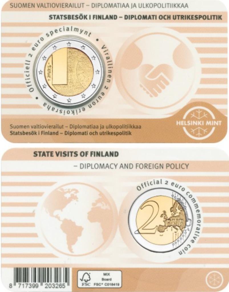 2 euro Finland 2025 Diplomatie in coincard Fins-Zweeds, Postzegels en Munten, Ophalen of Verzenden, Finland, 2 euro